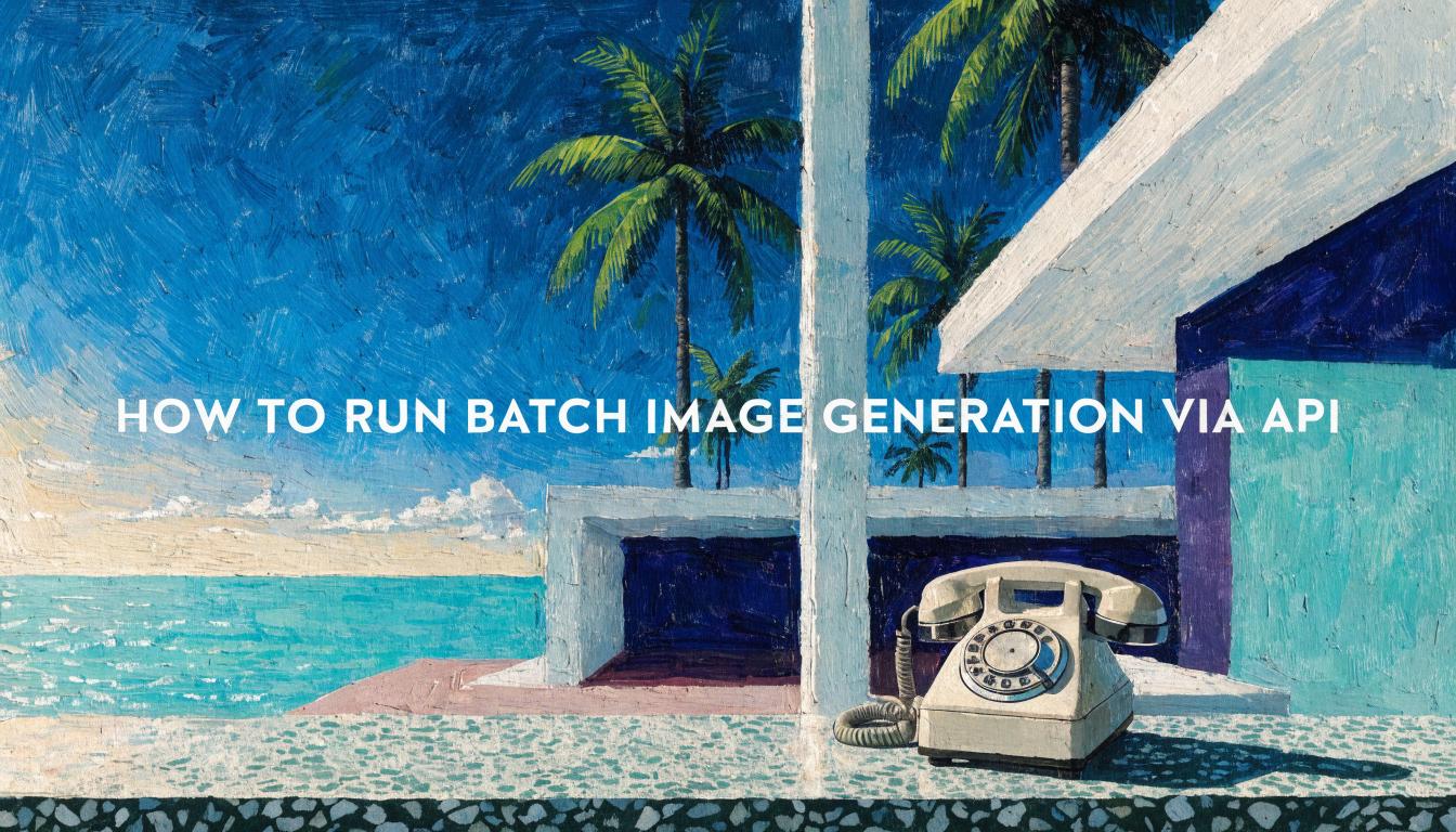 How to Run Batch Image Generation via API