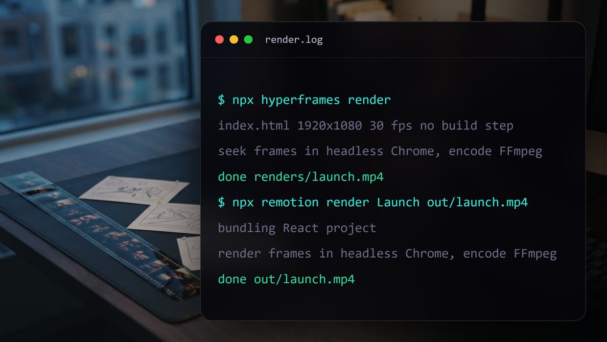 HyperFrames vs Remotion: HTML or React for Code-Built Video (2026)