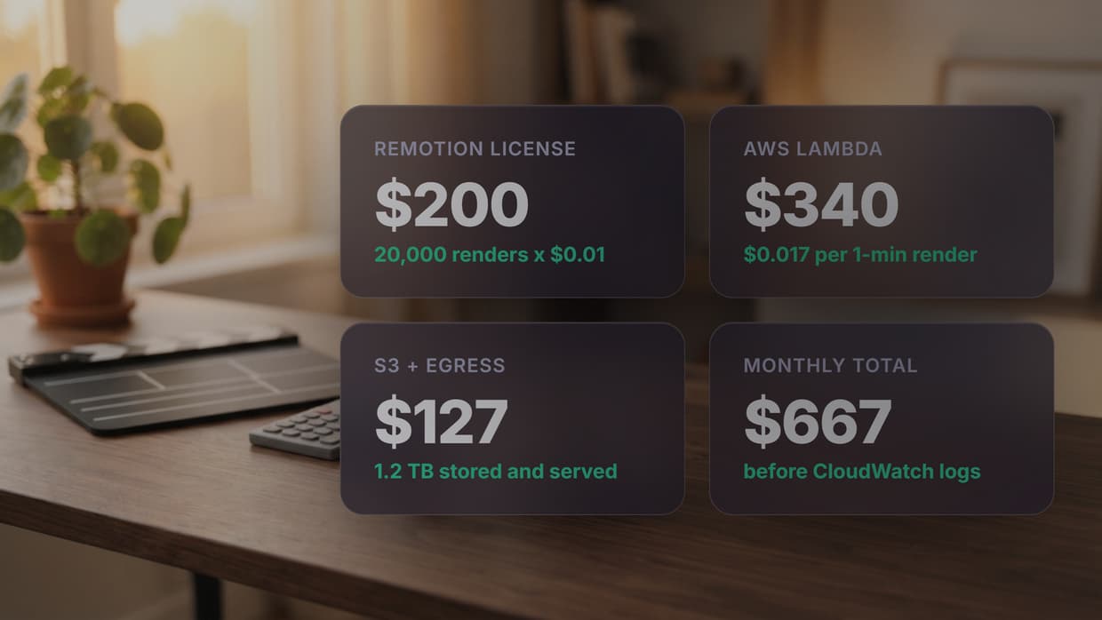 Remotion Pricing in 2026: License, Lambda and AWS in One Monthly Number
