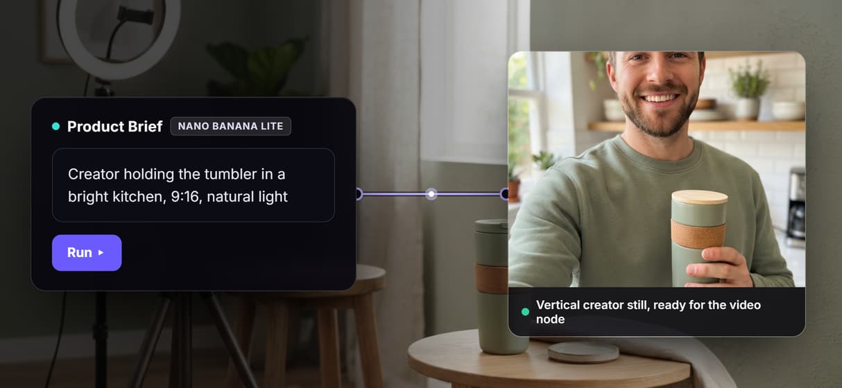Plain words in, vertical clip out