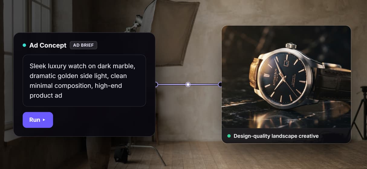 Legible headlines, because the render is Recraft V4 Pro