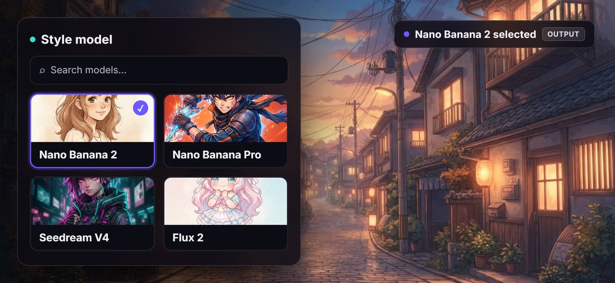 Switch anime styles in a prompt