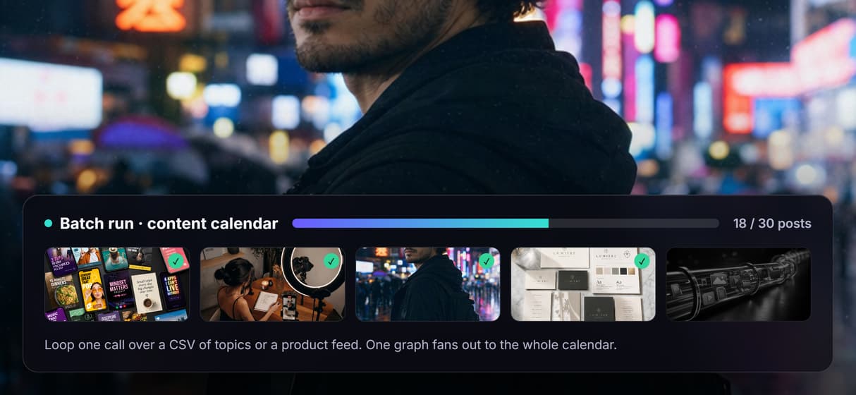 Scale to a content calendar