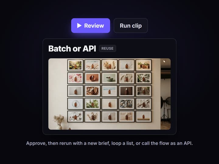 Review, then batch or call it