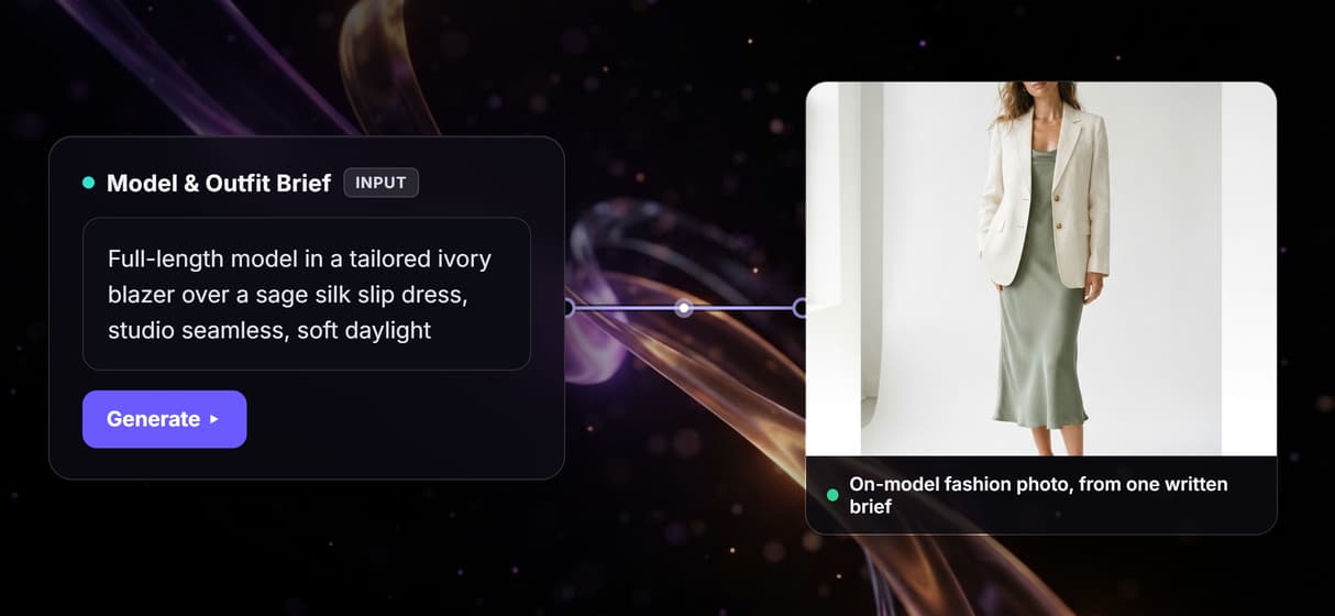 From brief to on-model photo