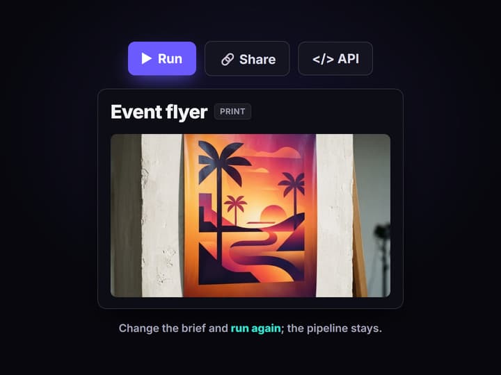 Change the event, keep the pipeline