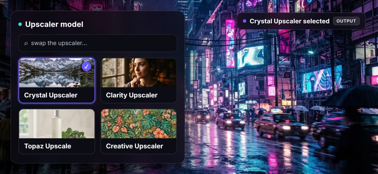Swap the upscaler in a click