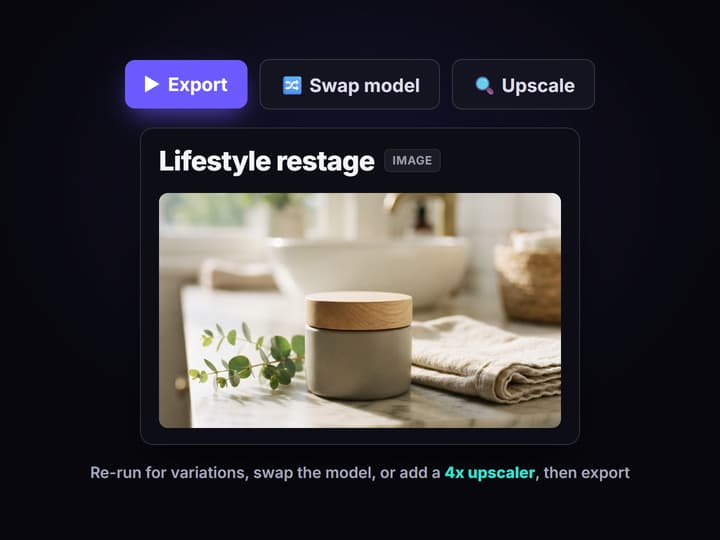 Iterate, swap, and export