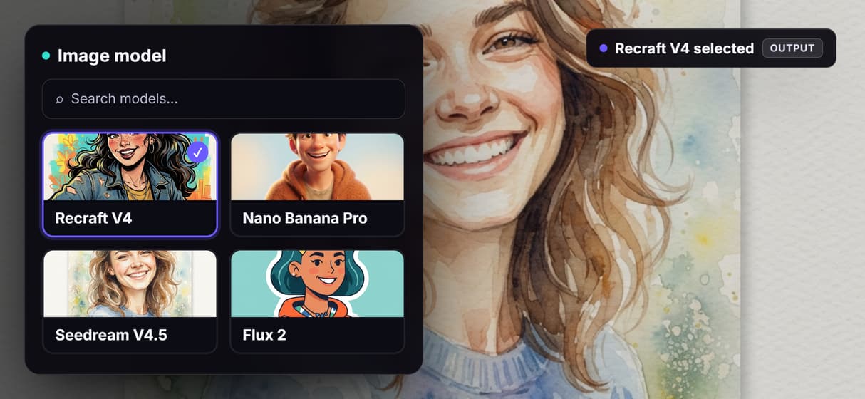 Swap the image model, keep the flow