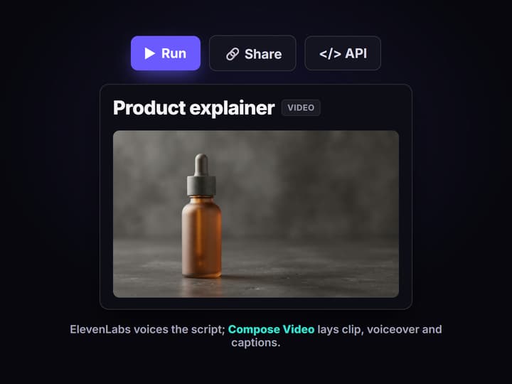Animate, voice, and compose the explainer
