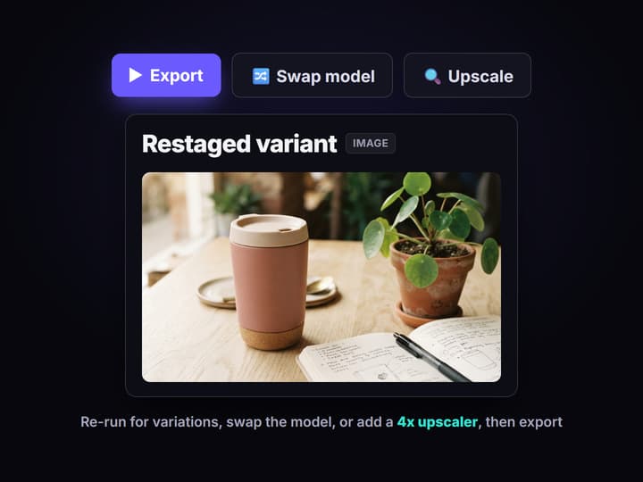 Iterate, swap, and export
