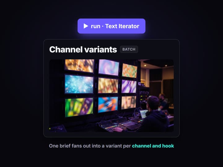 Fan out the channel variants