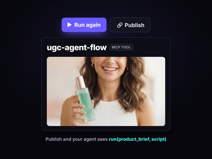 Publish, then let the agent run it