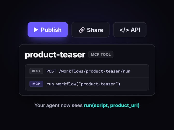 Publish it as an agent tool