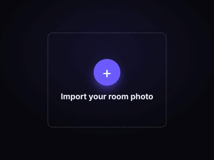 Import the room photo you want to stage