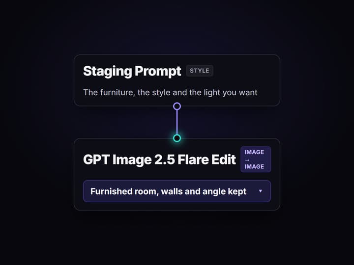 Describe the furniture and the light