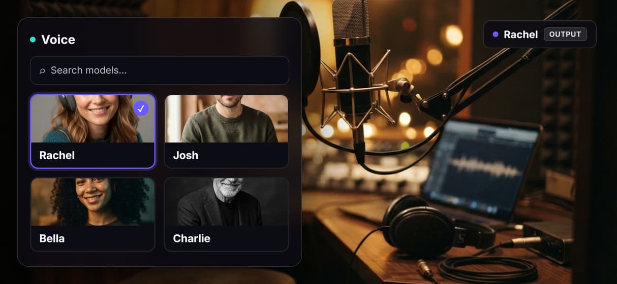 Pick from a full voice library