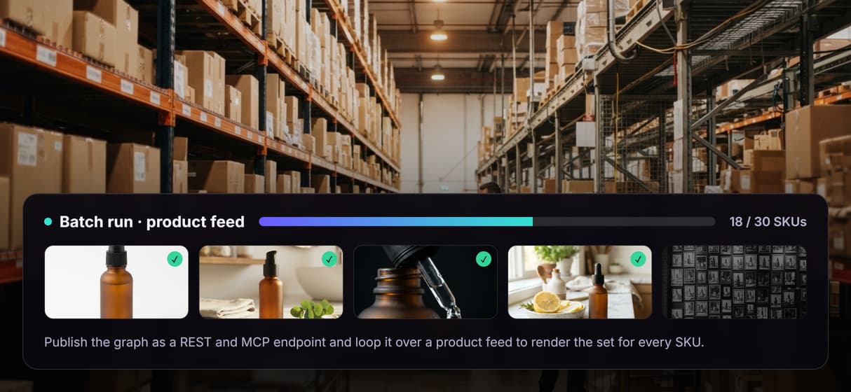 Batch the pack across every SKU