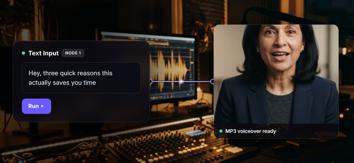 ElevenLabs TTS voice baked into the graph