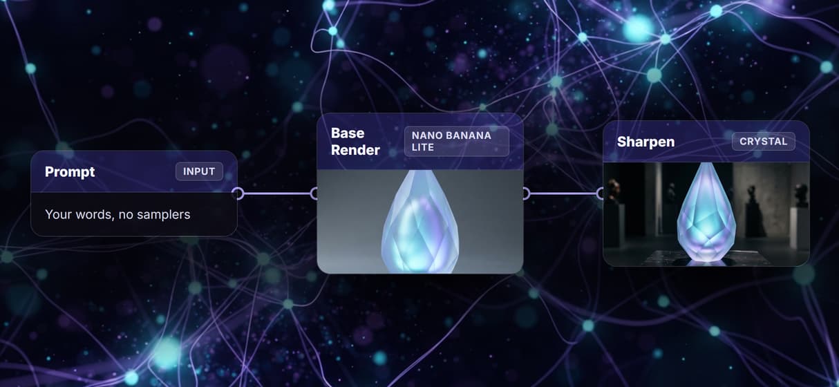 A node canvas with no install