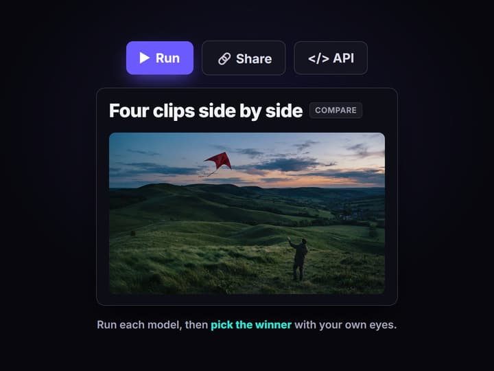 Run the models and judge the clips side by side