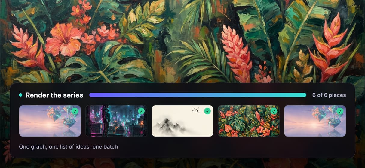 Batch a whole art series at once
