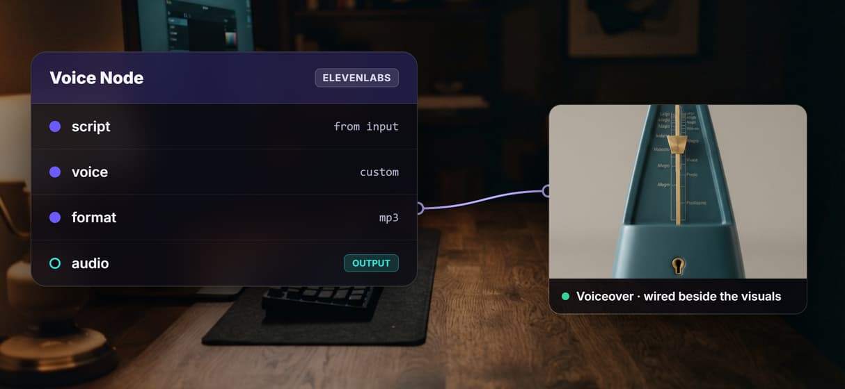 Add a voice on the canvas