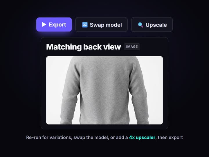 Iterate, swap, and export