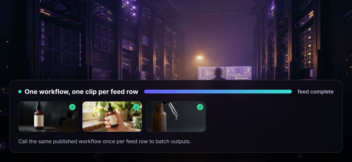 Batch one workflow over a feed