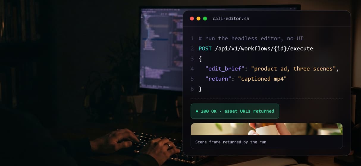Call the editor with no UI