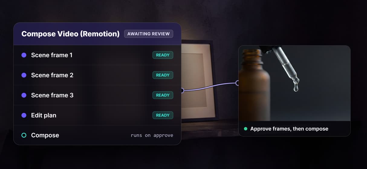 Review frames before you compose
