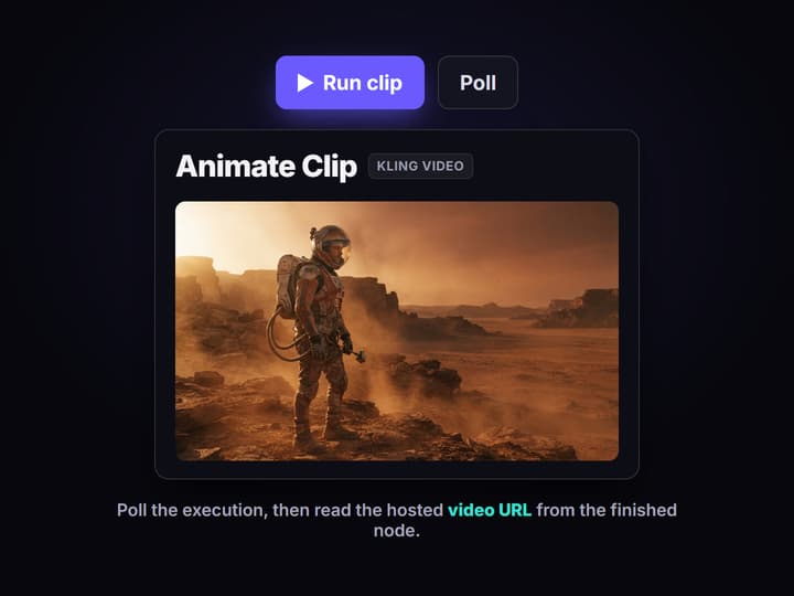 Poll the job and read the URL