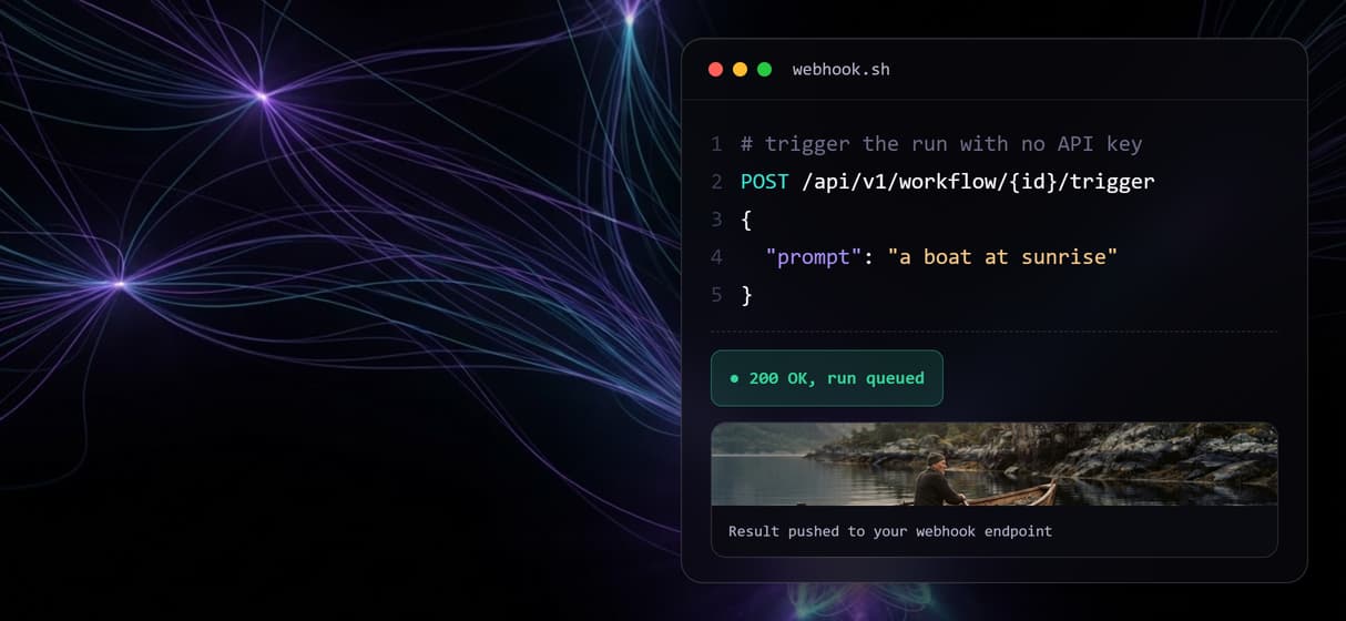 Webhook triggers, no key