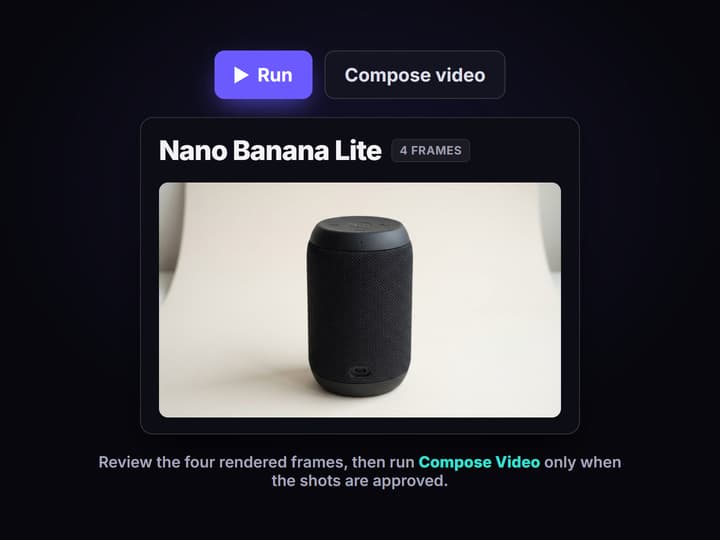 Run, review, then compose