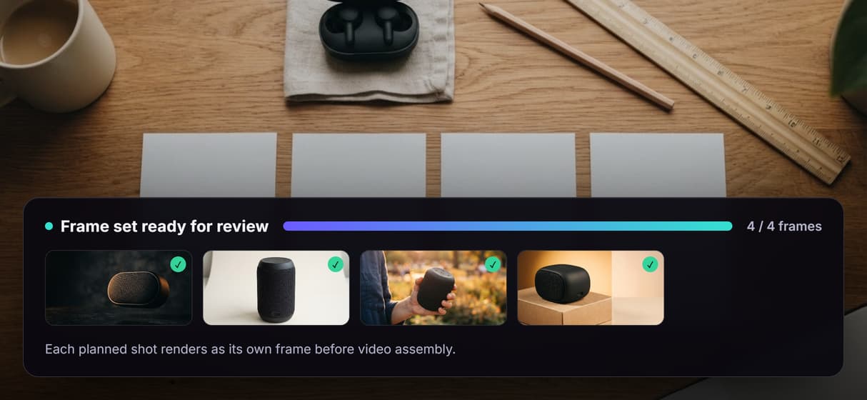 Frames stay reviewable