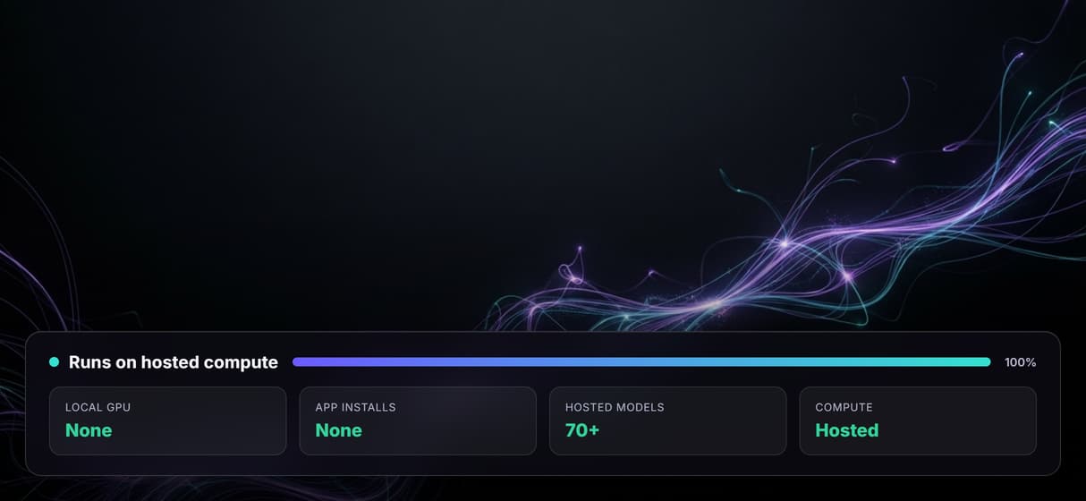 No GPU to rent, no apps to maintain