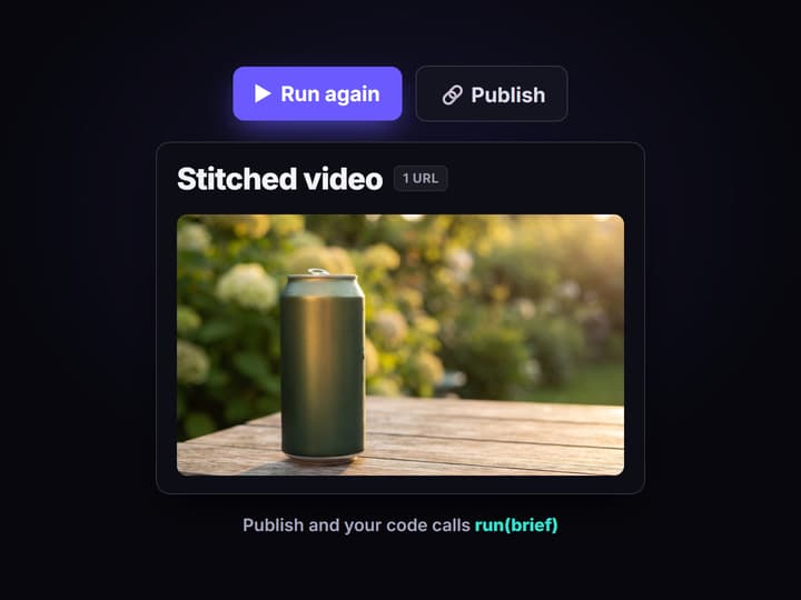 Publish it and call it from code