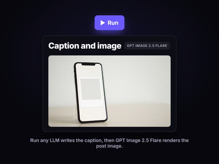 Run the caption and image nodes