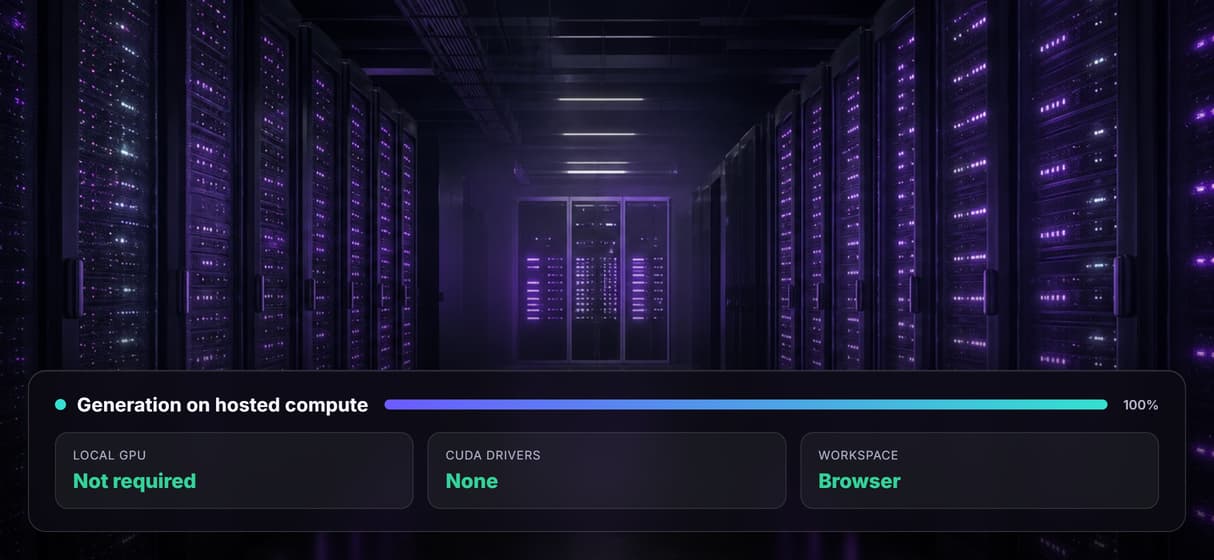 Cloud processing no GPU required