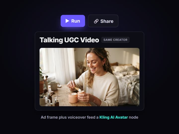 Turn the frame into a talking video