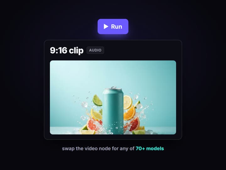 Run it, then swap models freely