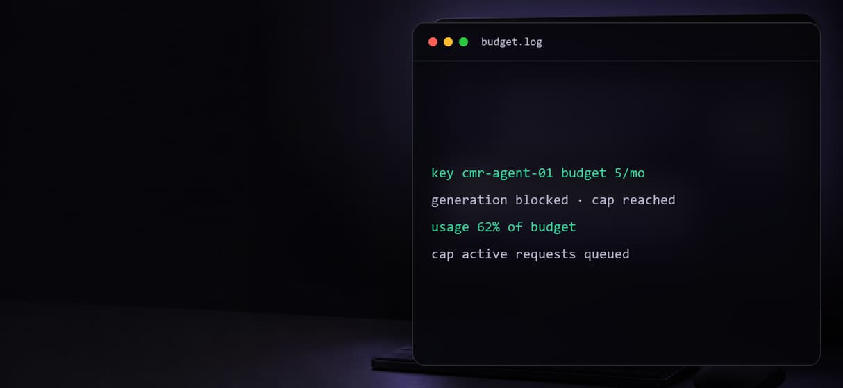 Spend caps per API key