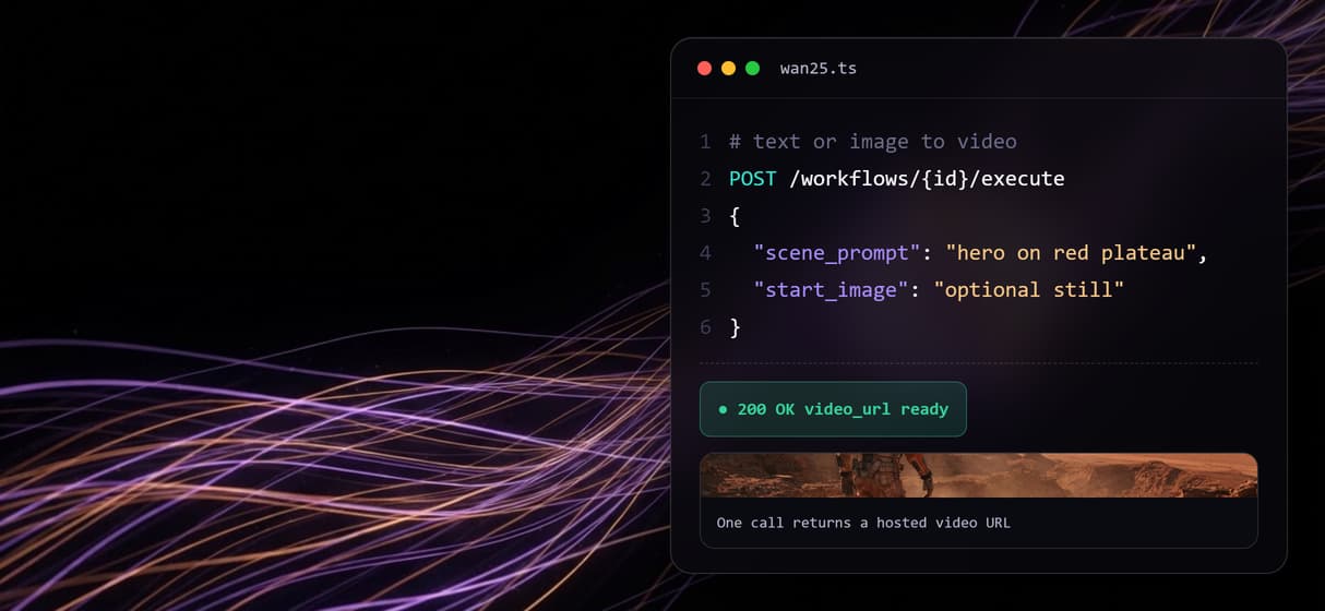 Text and image to video