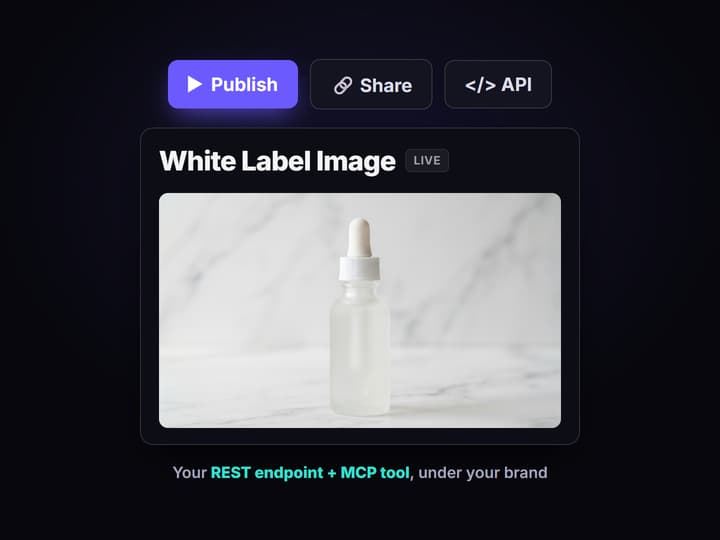 Publish it as your own endpoint and MCP tool