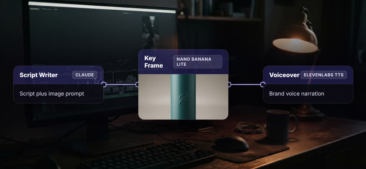 Script, voice, and frame in one graph