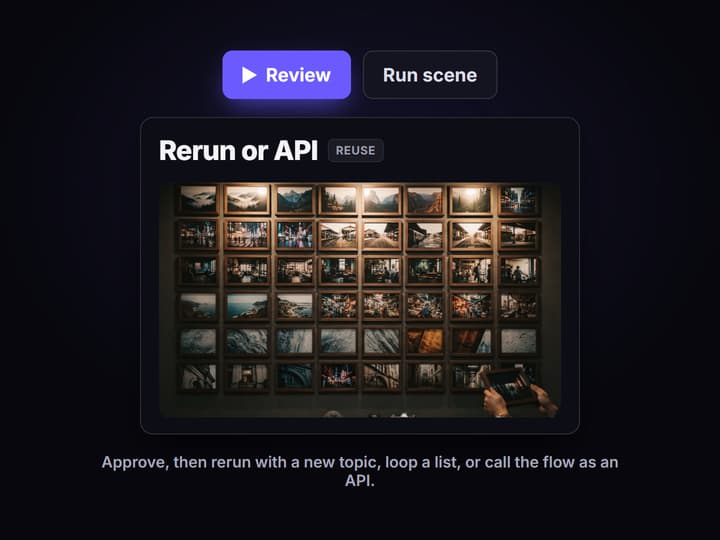 Review, then rerun or call it
